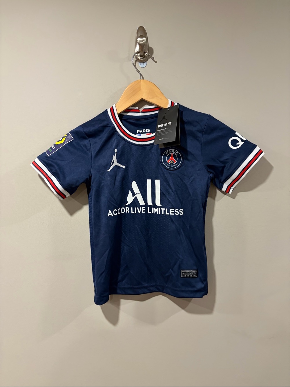Nike Jordan PSG Lionel Messi #30 2021/22 Soccer Jersey Youth Small
